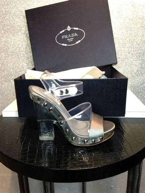 prada transparent shoes|prada platform heels.